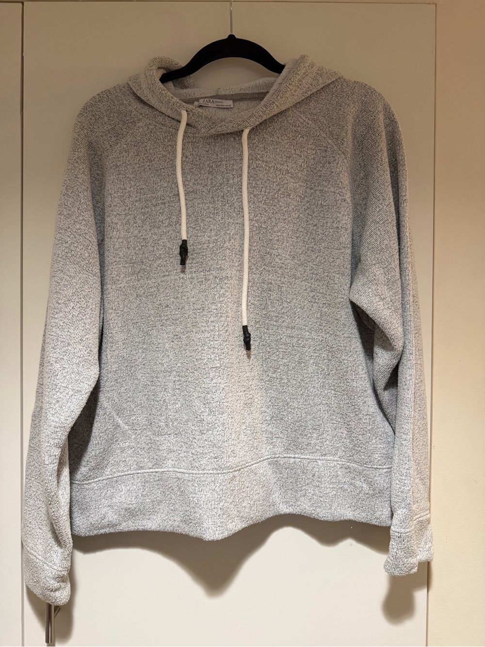 Zara Heather Light Gray Pullover Hoodie